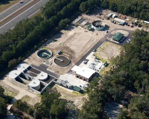 Aerial photo of Glynn County Water Pollution Control Plant